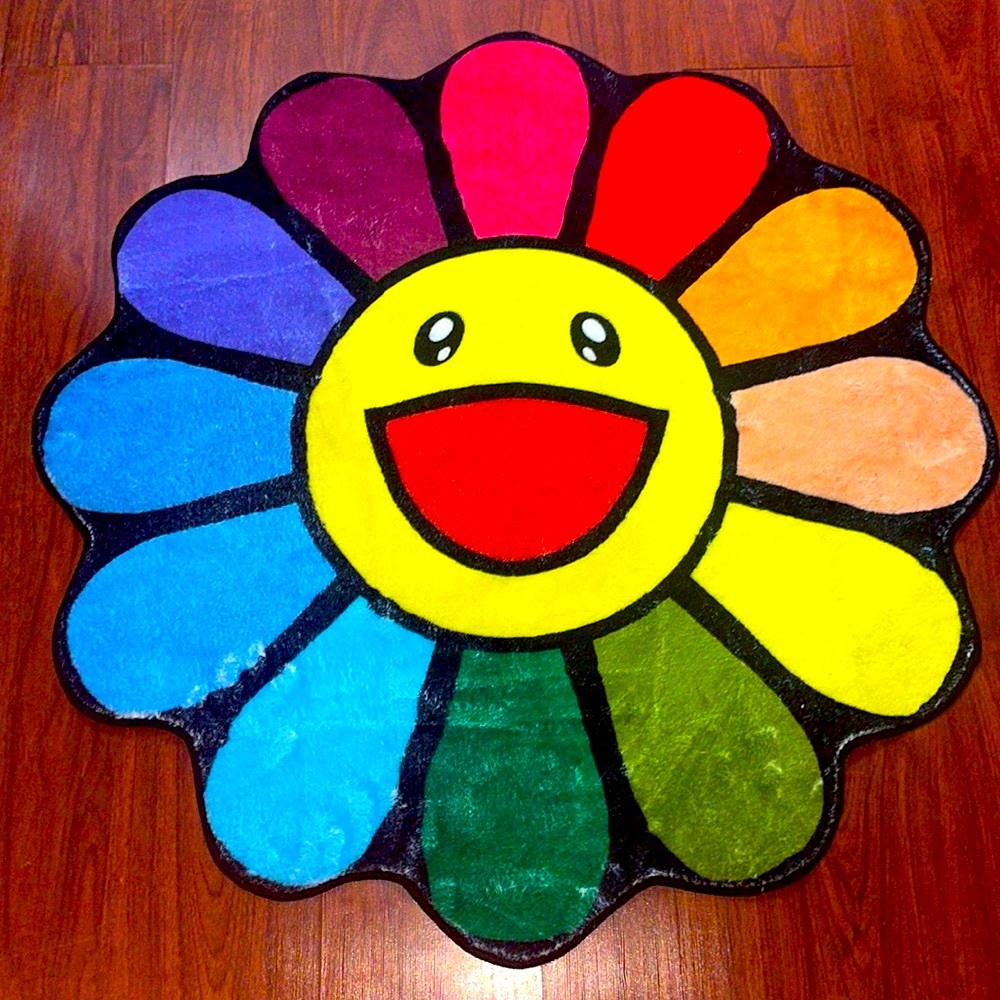 Takashi Murakami Sun Flower Door Mat Floor Rug